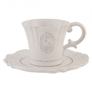 Ceasca cu farfurioara 15*7cm, 125ml, We Love Tea